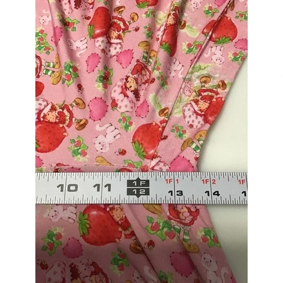 Strawberry Shortcake Sweet Peas Womens Pajama Set sz XL Pink Sleepwear Comfort